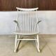 Wooden Rocking chair by Illum Wikkelsø for Niels Eilersen, Denmark 1950s