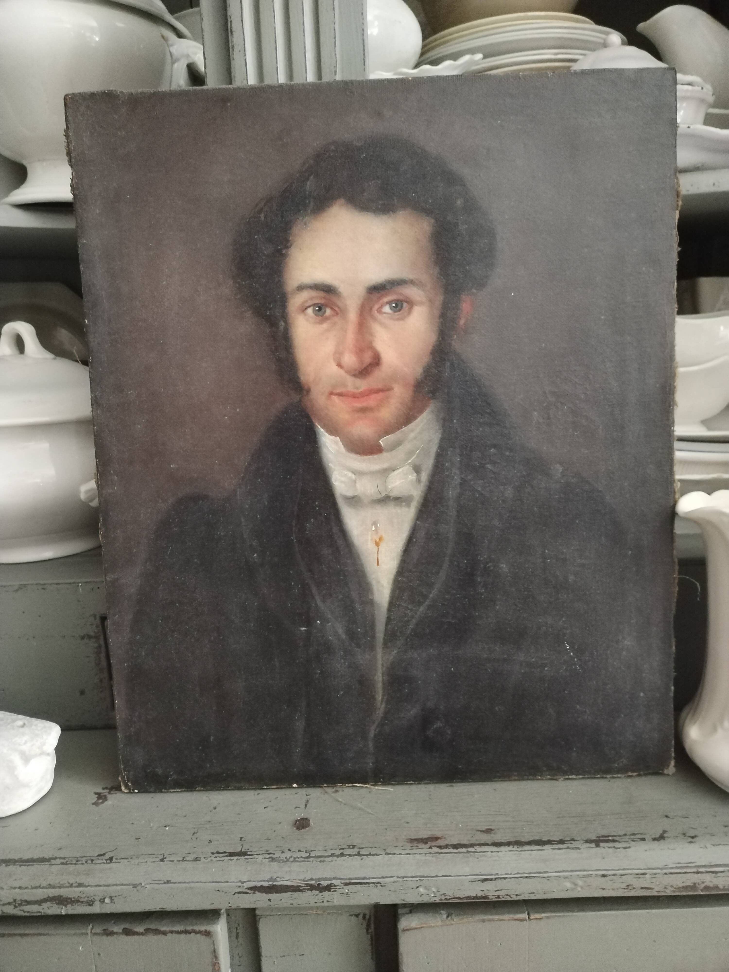 Oil on canvas 19th century man