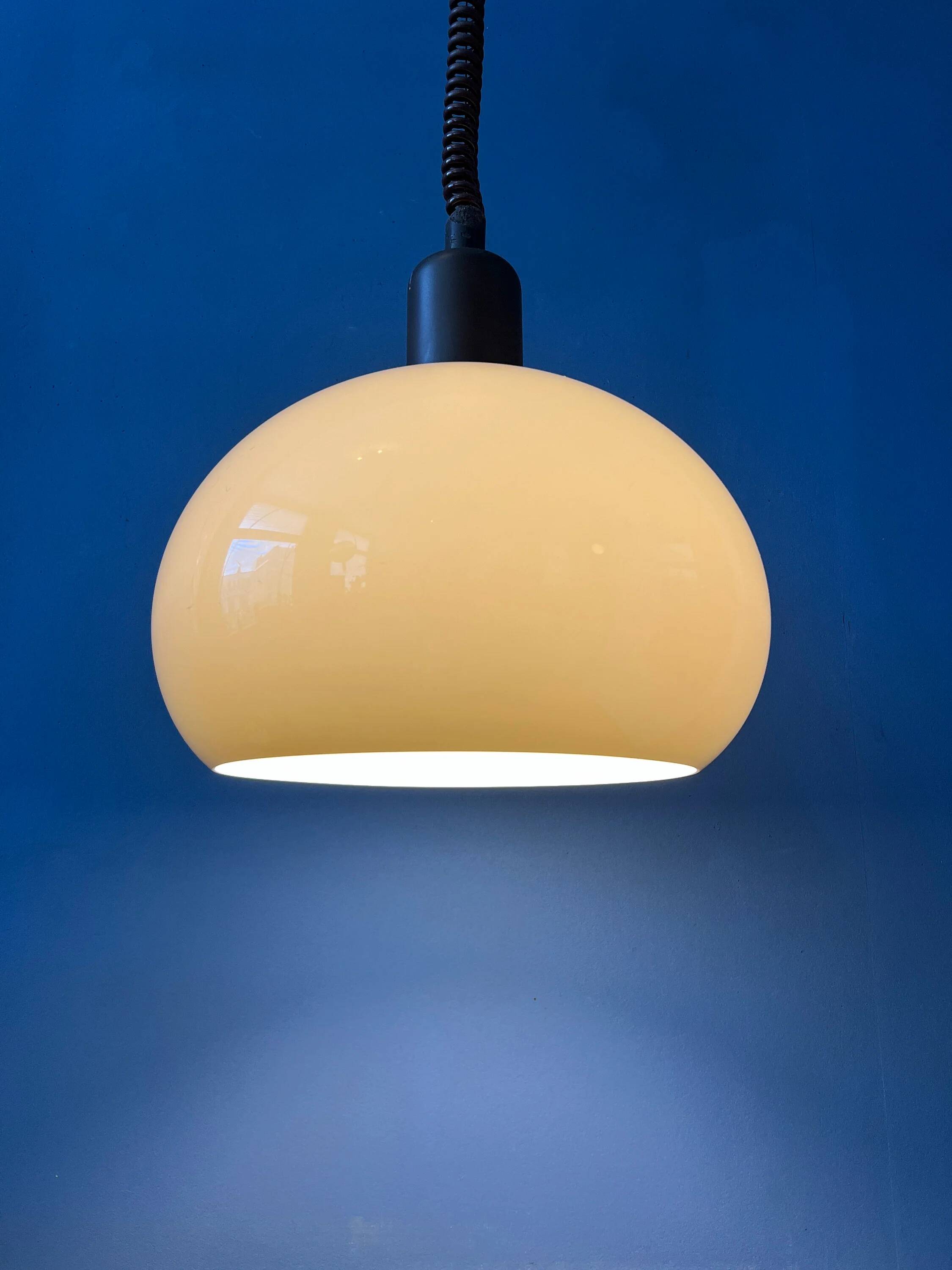 Vintage beige mushroom suspension in acrylic glass