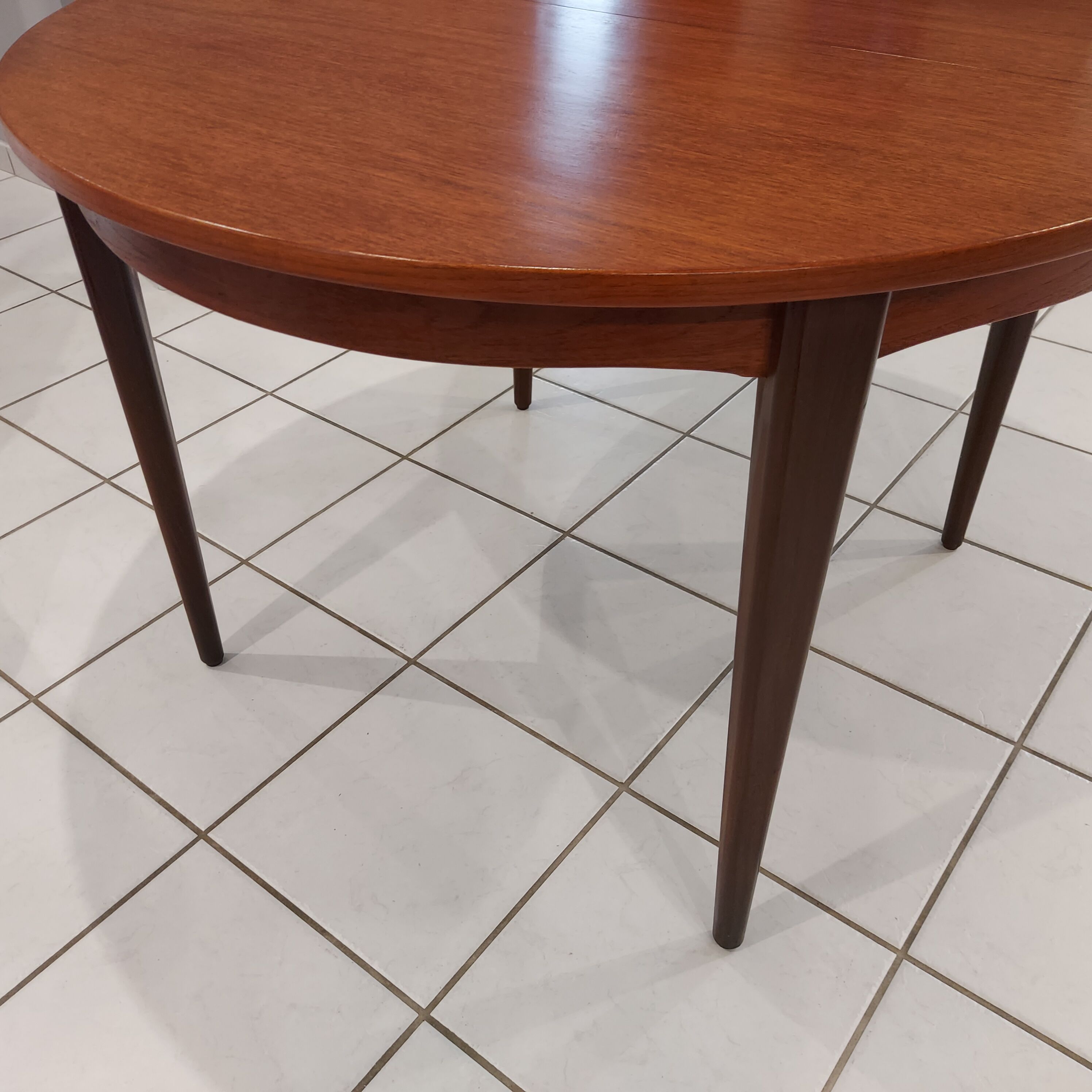 Scandinavian extendable table vintage teak 1960s