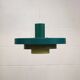 Unique colorful Danish blue and green design lamp  - Denmark 1970 -
