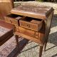 Louis XVI style marquetry & bronze bed and bedside table