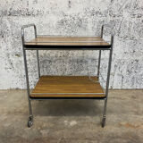 Désserte bar à roulettes vintage formica