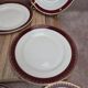 Lot de 12 assiettes à dessert Digoin Sarreguemines « rubis »