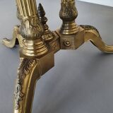 1960s marble coffee table. Marble top / fire-gilded base with many details