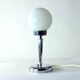 Art Deco table lamp in chrome and glass, Czechoslovakia 1940s