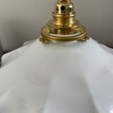 Vintage white opaline wall lamp