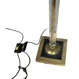 Maison Roméo – Pair of large floor lamps, circa 1970 (B) Lucite and gilded bronze