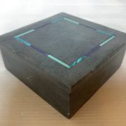 Grey and blue ring holder tray