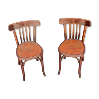 Pair of Baumann bistro chairs