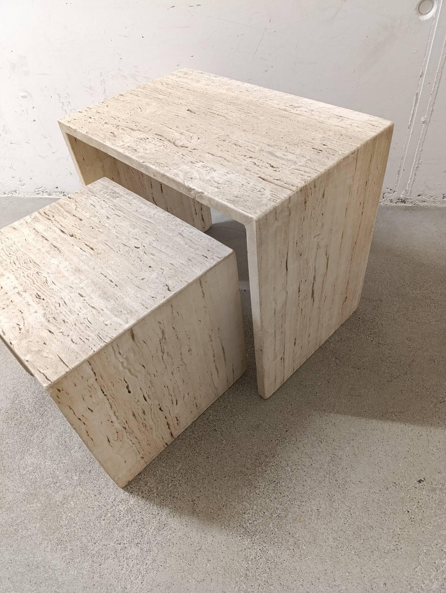 Nested tables in travertine