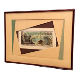 Original framed lithograph signed Ph. Granat numbered 21/25 seaside