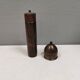 A salt and pepper set in rosewood, Danish from the 1960s-70s.