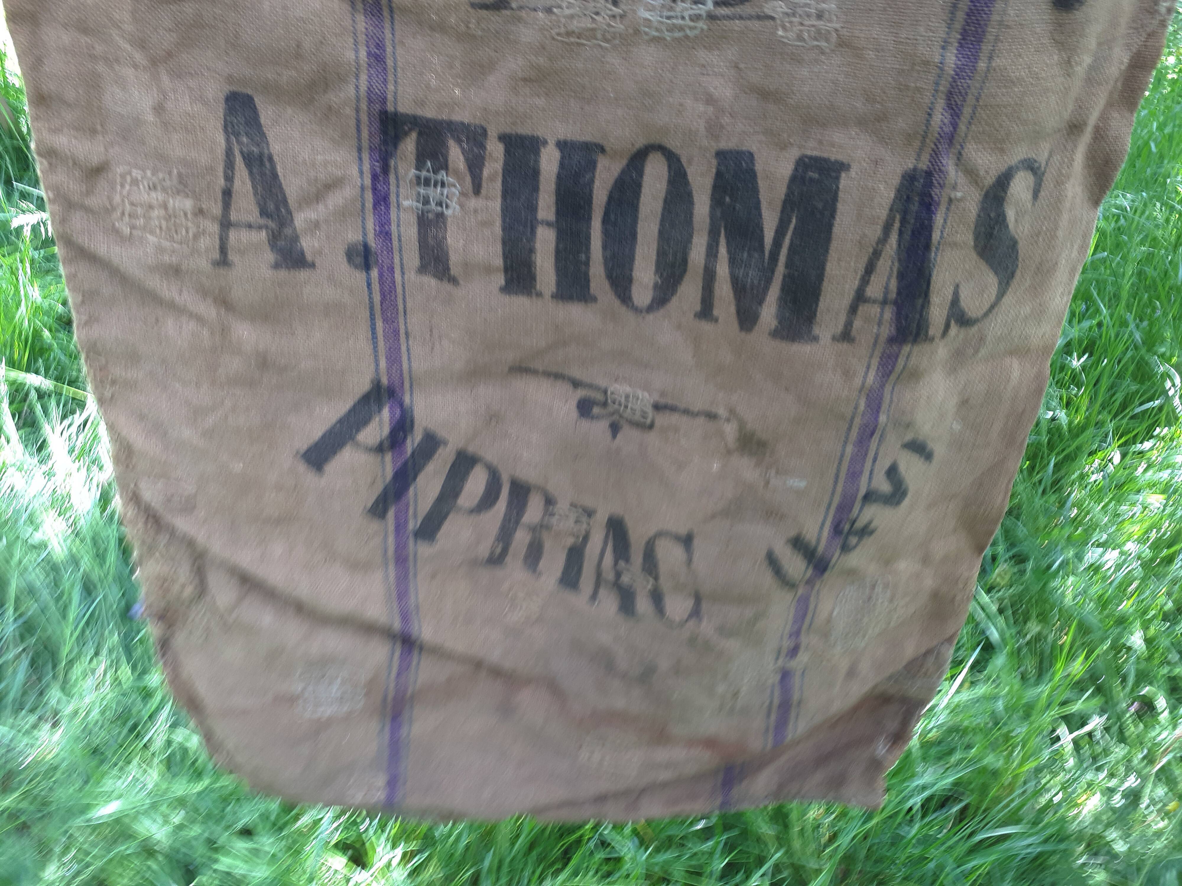 Burlap sack flour mill Thomas Brittany