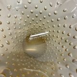 Glass bowl element shell ashtray murano bubble, italy 1970s