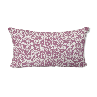 Housse de coussin etnik en lin / vieux rose - 30 x 50