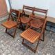 Wooden folding chairs, 70s