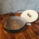 Saucer suspension in metal and glass 1960