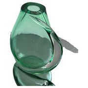 Huge green vase in Murano glass from artisan masters, Flavio Poli 1970's