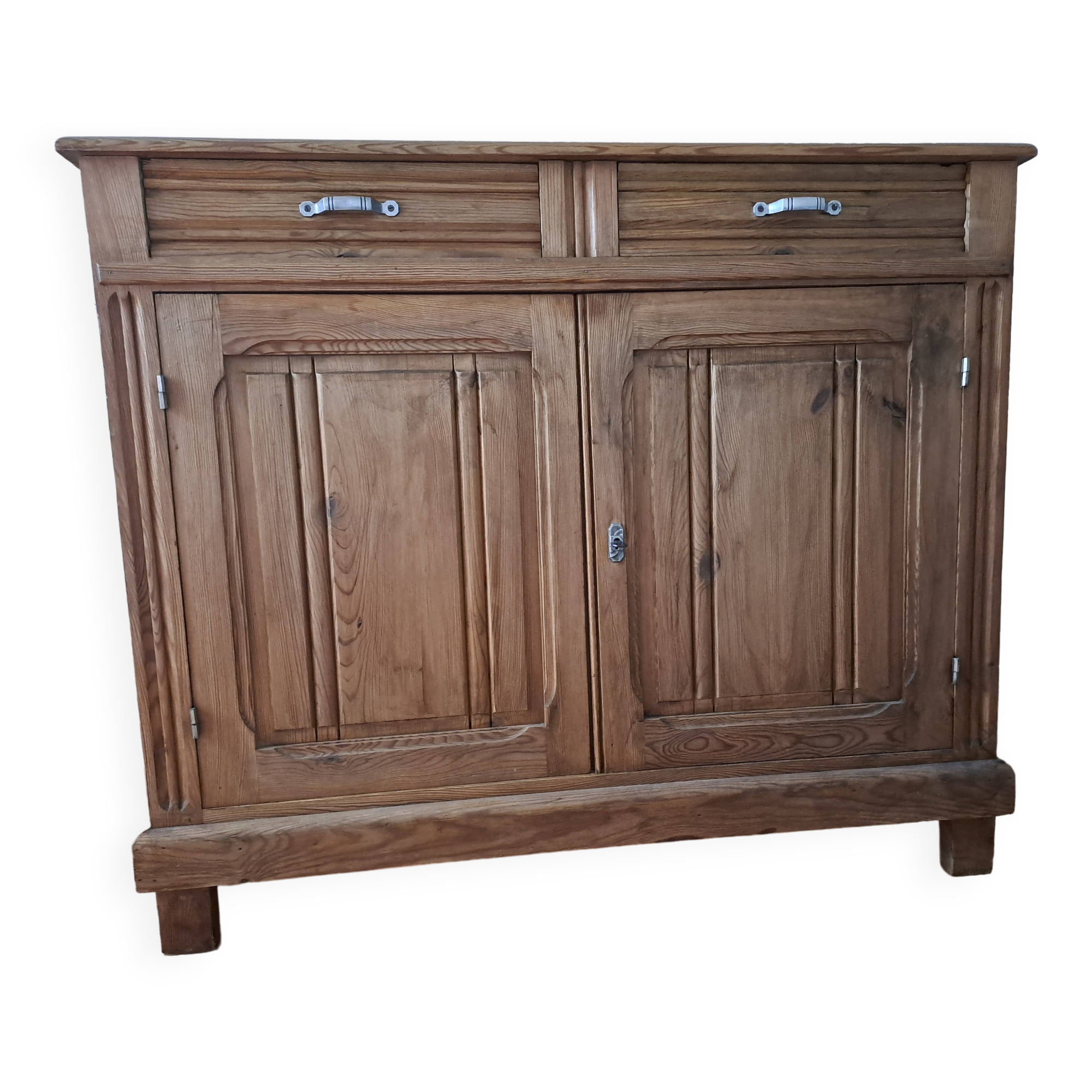 Old Parisian sideboard in raw wood