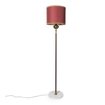 Vintage 1950s floor lamp in marble and brass, Italian design