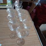 11 stemmed glasses cut glass