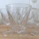 Set of 10 Chiseled Glass Wine Glasses from the 60s