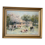 Normandy cows signed Merlet