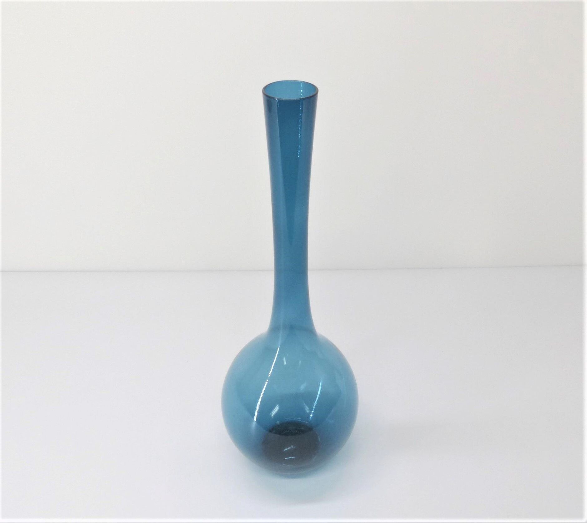 Blue Scandinavian tulip vase 1960