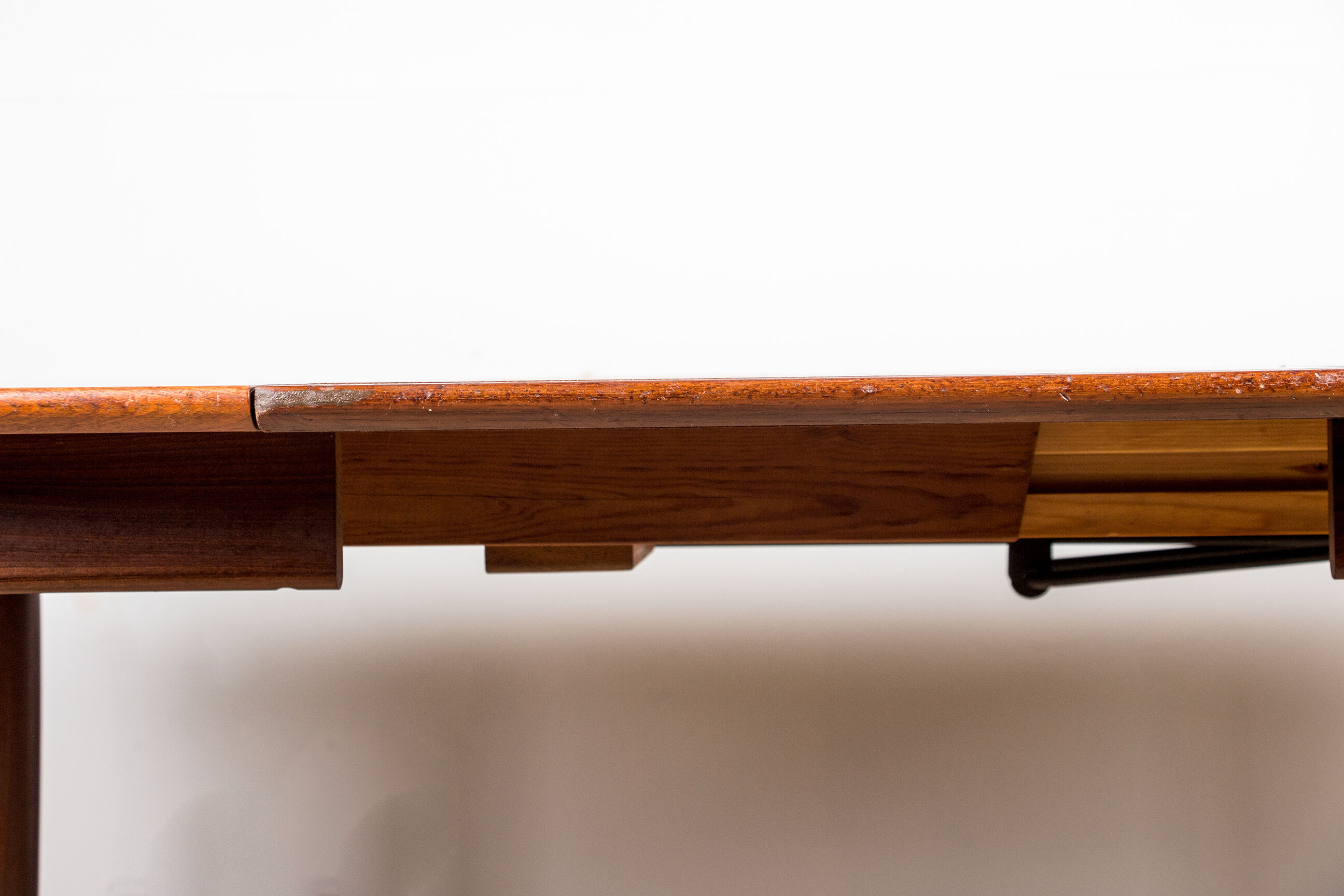 Expandable square teak dining table by Henry Walter Klein 1960