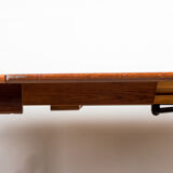 Expandable square teak dining table by Henry Walter Klein 1960