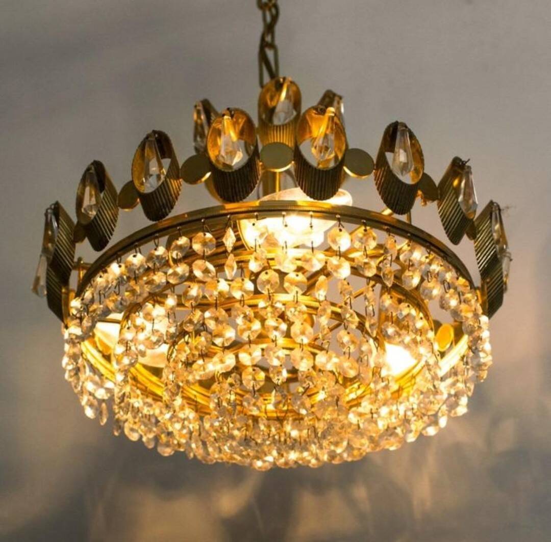 Lampe à suspension  vintage Palwa .