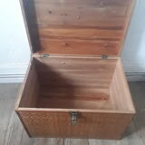 Wooden trunk with braiding