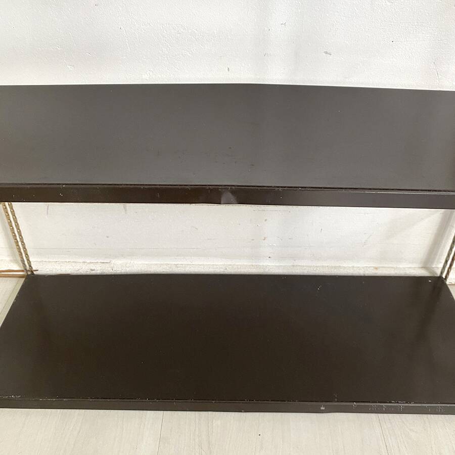 Pair of twisted string wall shelves