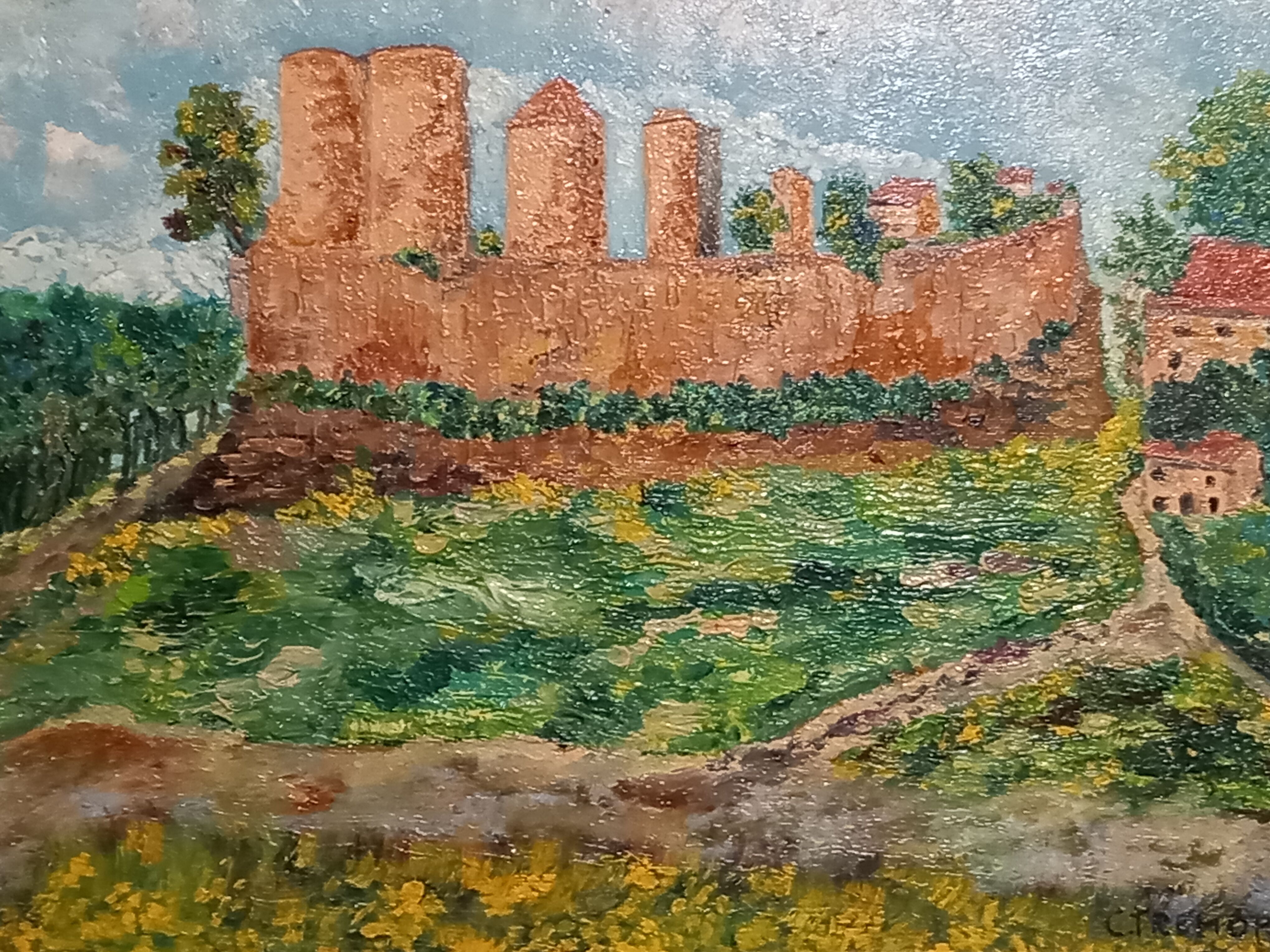 Oil on canvas signed-illustration