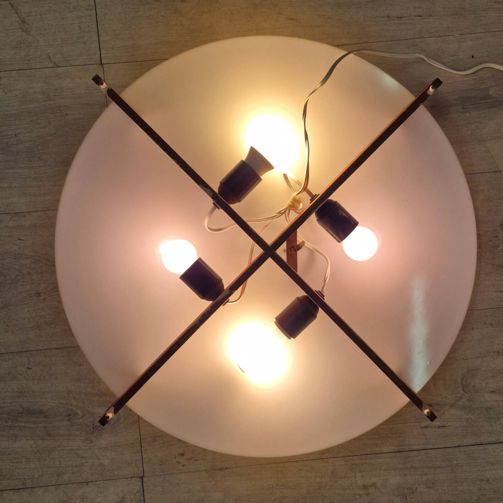 "Plato" wall or ceiling lamp by U & O Kristiansson for Luxus, Sweden 1960s