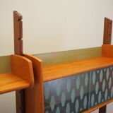 Teak system bookcase, Norwegian design, 1960s, production: Blindheim Mobelf