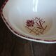Saladier Sylvia Digoin Sarreguemines fleur rouge Art Deco