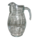 Vintage transparent molded glass carafe with handle