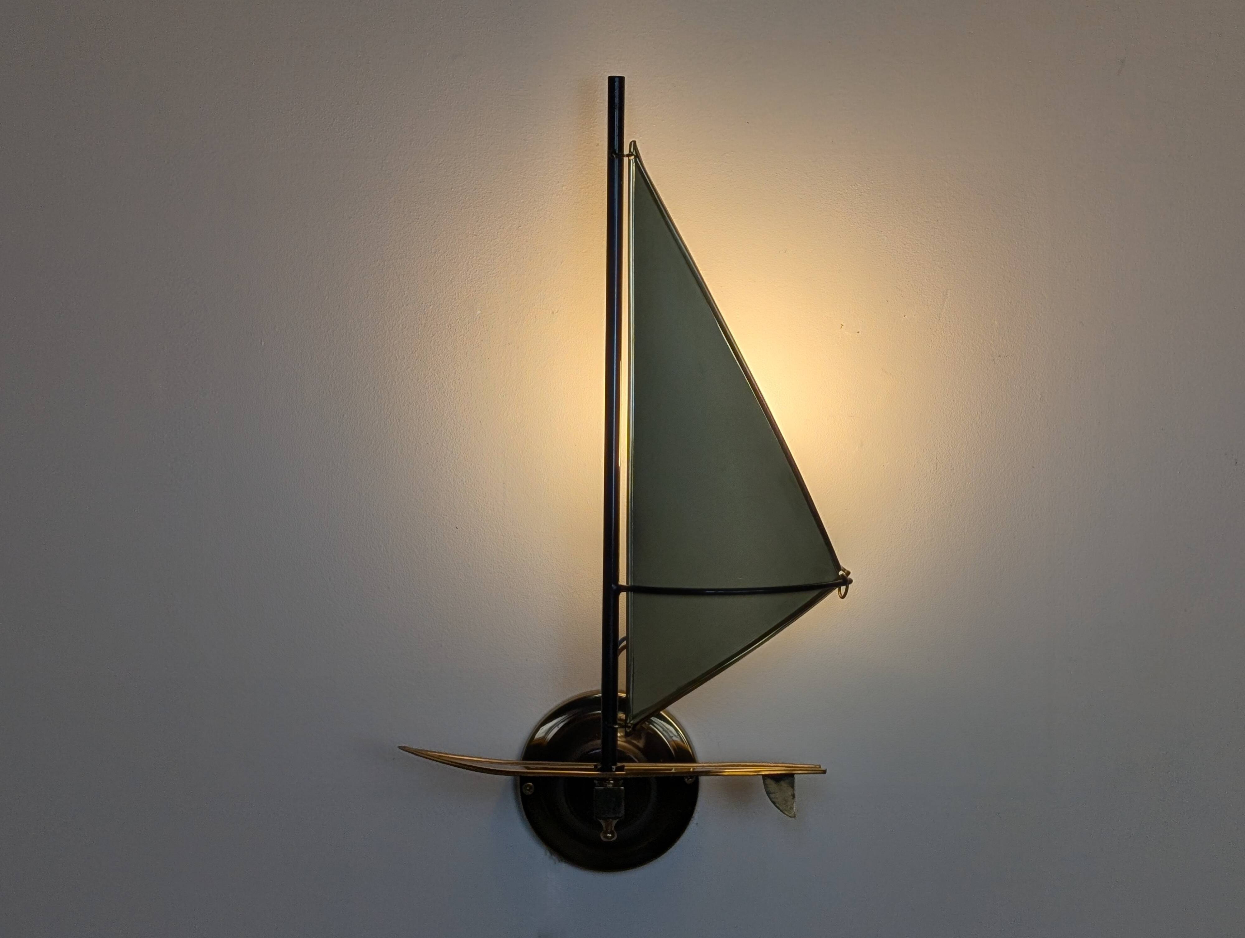 Pair of "sailboat" wall lights