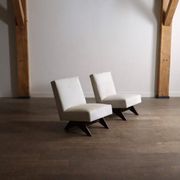 Pair of Pierre Jeanneret 'Fireside' chairs, model No. PJ-SI-36-A