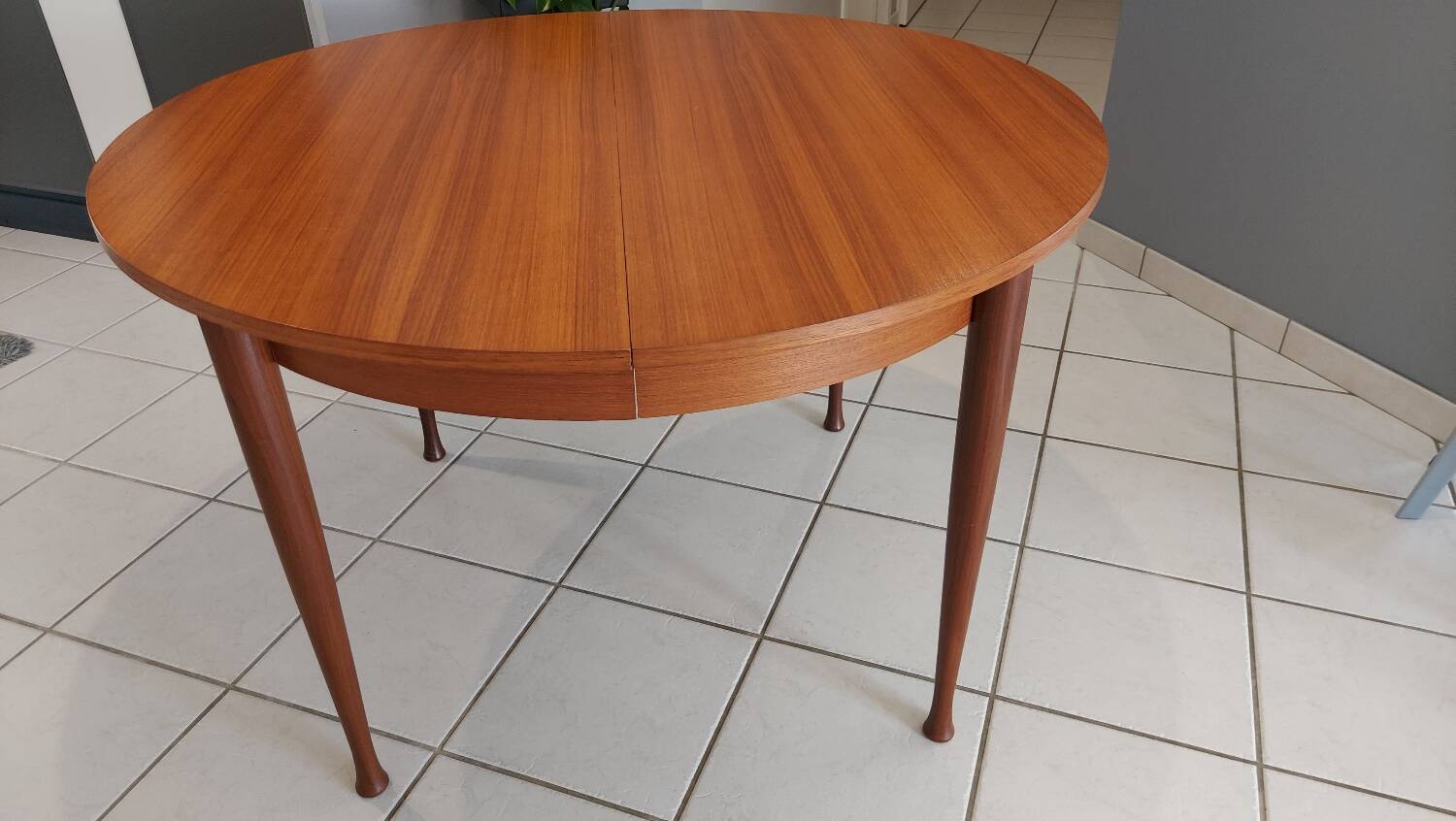 Scandinavian extendable table, vintage teak, 1970s