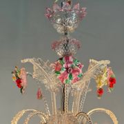Venetian chandelier in multicolored Murano glass, 6 light arms circa 1920