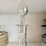 Chiseled and engraved crystal liqueur decanter