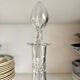 Chiseled and engraved crystal liqueur decanter