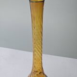 Vintage amber glass bud vase