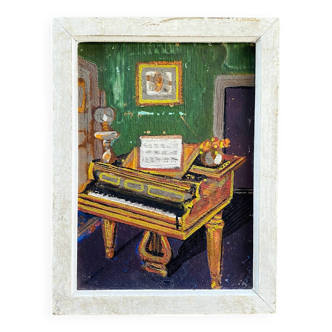 40's painting "The piano"