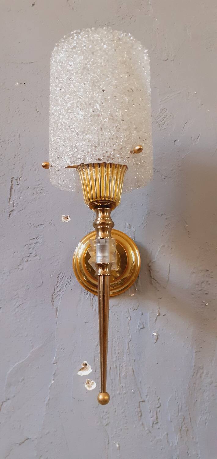Vintage granite wall light from the 60s