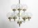 Beautiful 1960s brass glass Tulipan ceiling lamp by Hans Agne Jakobsson