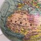 Vintage 1950 terrestrial globe Girard Barrère Forest - 29 cm